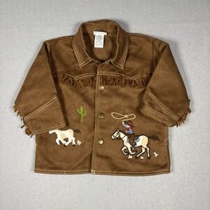 Le Top Toddler Brown Faux Suede Cowboy Jacket Brown Size 24M